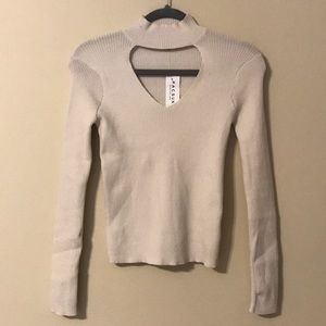 NWT Kendall & Kylie Mockneck Cut Out Sweater